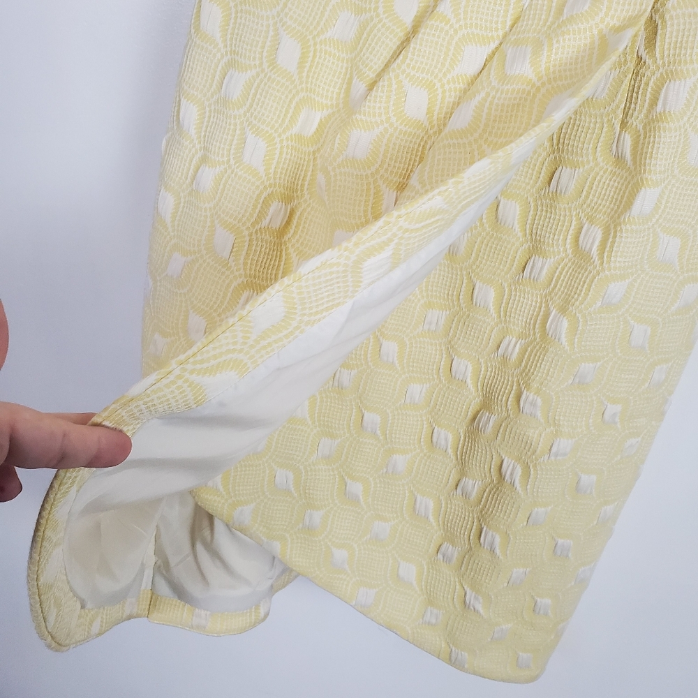 The Limited sleeveless faux wrap yellow dress, 2 - Picture 4 of 6